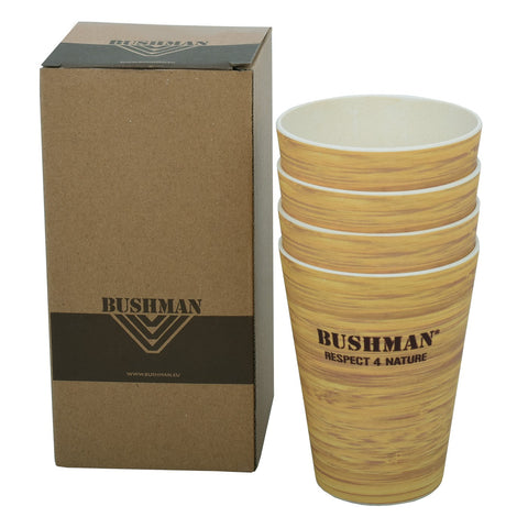 Bushman dekorativna skodelica Bamboo 4pack brown UNI